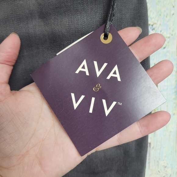 NwT AVA+VIV Charcoal Pants - Picture 5 of 5